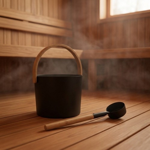 Sauna bucket and ladle - bucket,