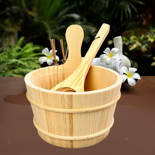 Sauna bucket and ladle hot - and,