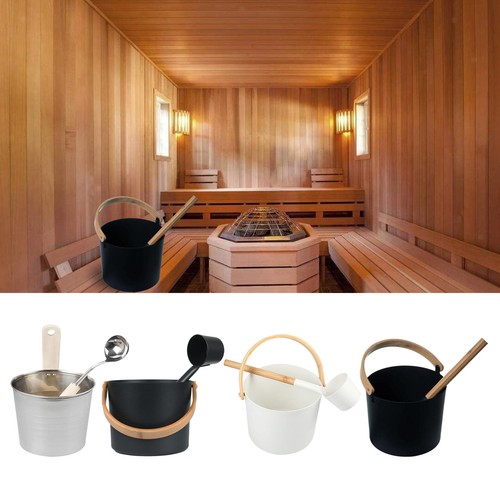 Sauna bucket and ladle - and,