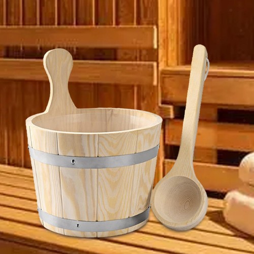 Sauna bucket and - sauna, ladle