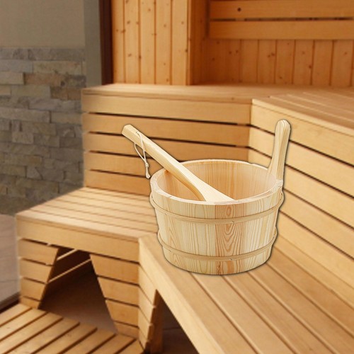 Sauna bucket and - ladle, water
