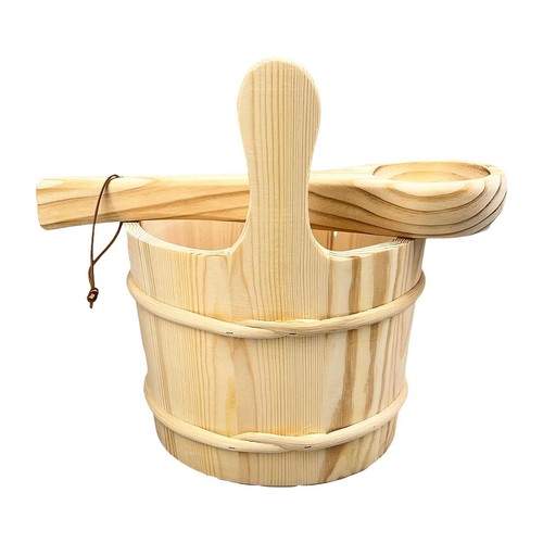 Sauna bucket and - sauna, ladle